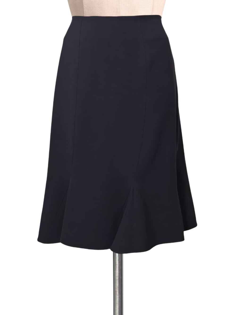APOSTROPHE Essentials  Pleated Ruffle Hem Black Skirt 12